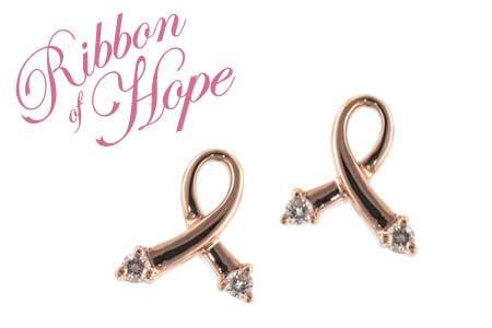 A037-26867: PINK GOLD EARRINGS .07 TW