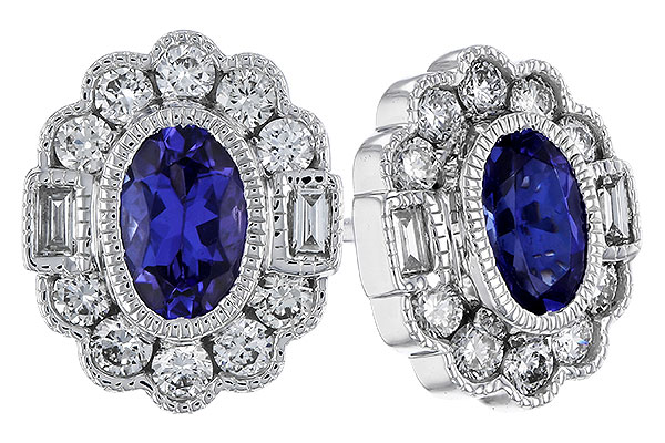 A311-74149: EARRINGS .93 TW TANZANITE 1.40 TGW