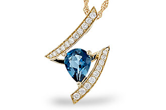 G311-74121: NECK 1.04 LONDON BLUE TOPAZ 1.23 TGW (8x6MM)